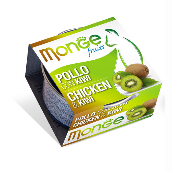 Monge Chicken & Kiwi Wet Food For Cats 清新水果系列-鮮雞肉配奇異果貓罐頭 80g X 24 罐